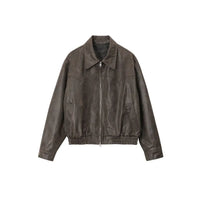 RETRO SHORT LEATHER JACKET