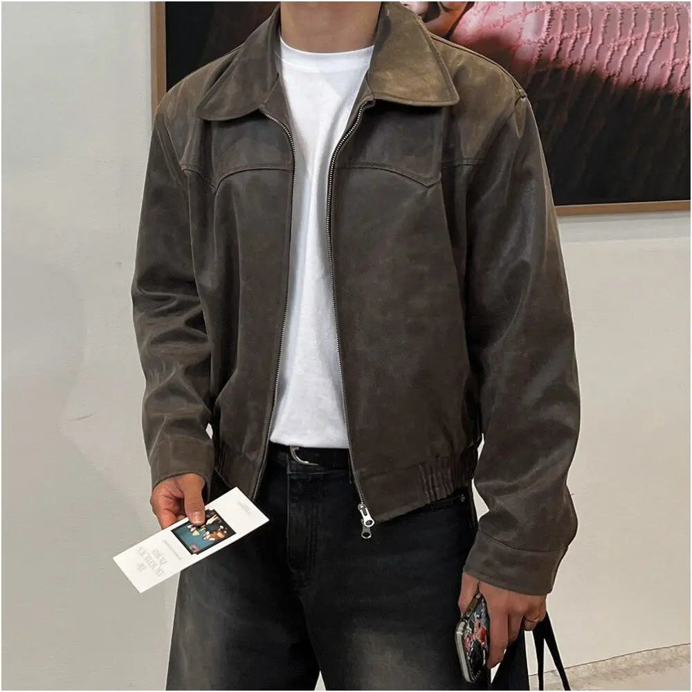 RETRO SHORT LEATHER JACKET