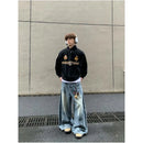 RETRO EMBROIDERED HARRINGTON JACKET 无品牌/无注册商标
