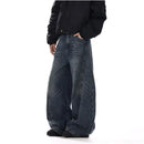 RETRO WASHED CURVED LEG WIDE JEANS 无品牌/无注册商标