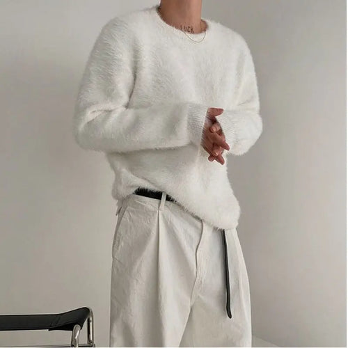 MINK BLEND LOOSE FIT KNIT SWEATER Mrcyc