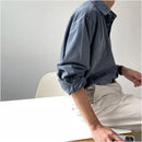 RETRO WASHED LONG SLEEVE CASUAL SHIRT Mrcyc
