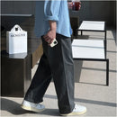 Heavy industry washed double pinch pleated straight leg casual pants for men s Dongdaemun new independent homemade niche loose leg pants image 3